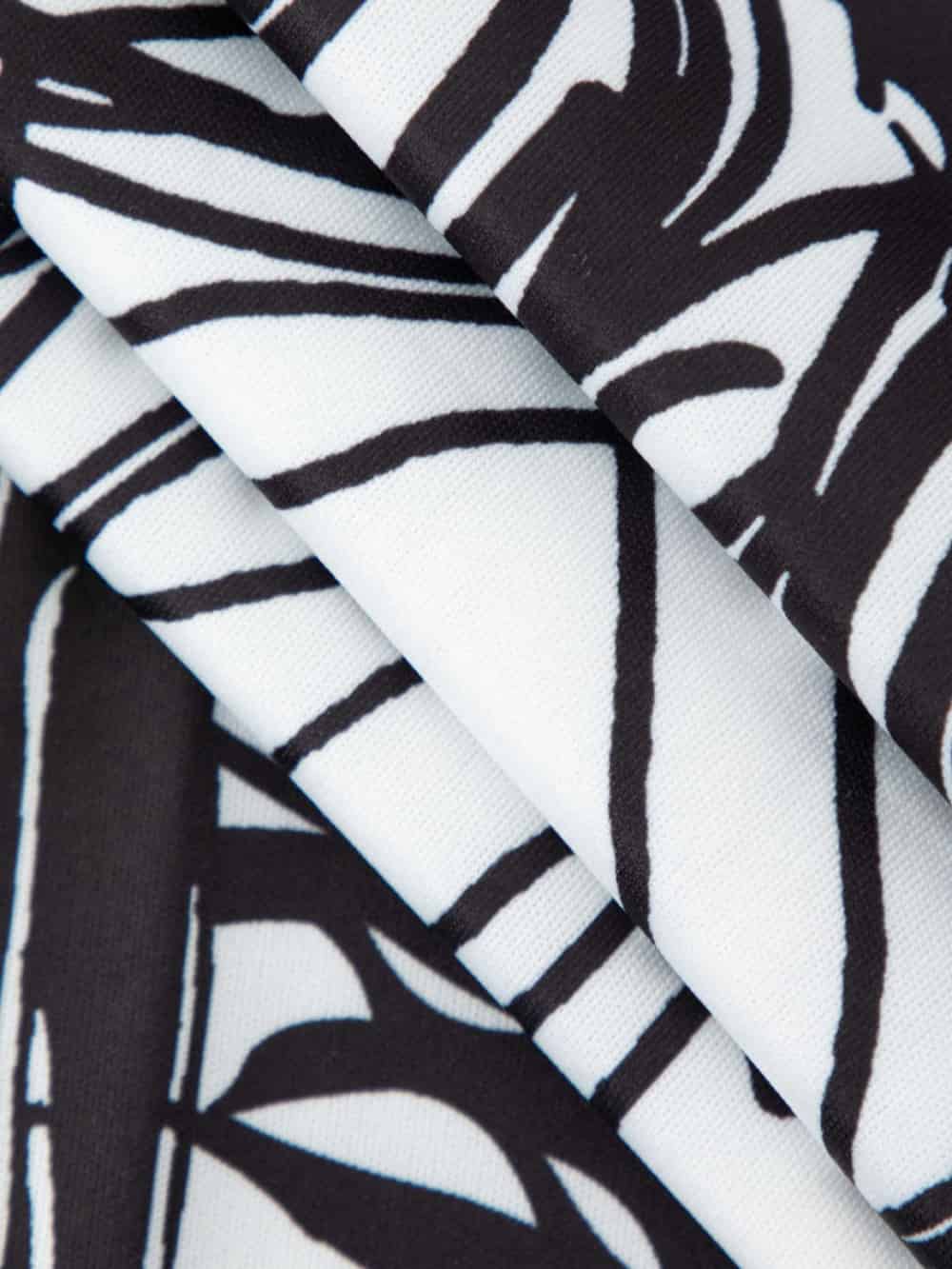 Abstract Line Print Short Sleeve Mini Dress - Image 2