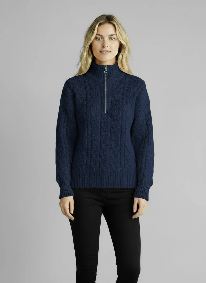 Amy Sweater with Zipper - Image 12