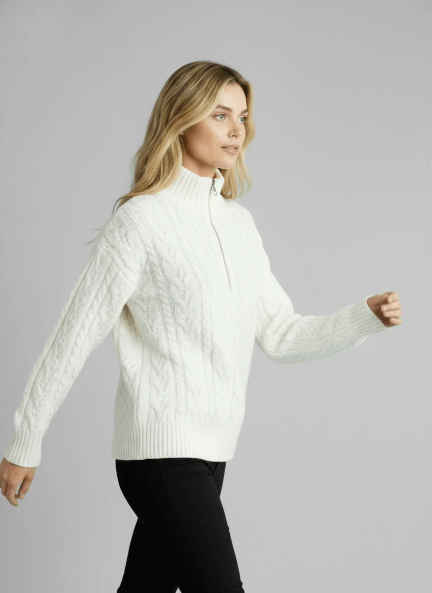 Amy Sweater with Zipper - Image 6