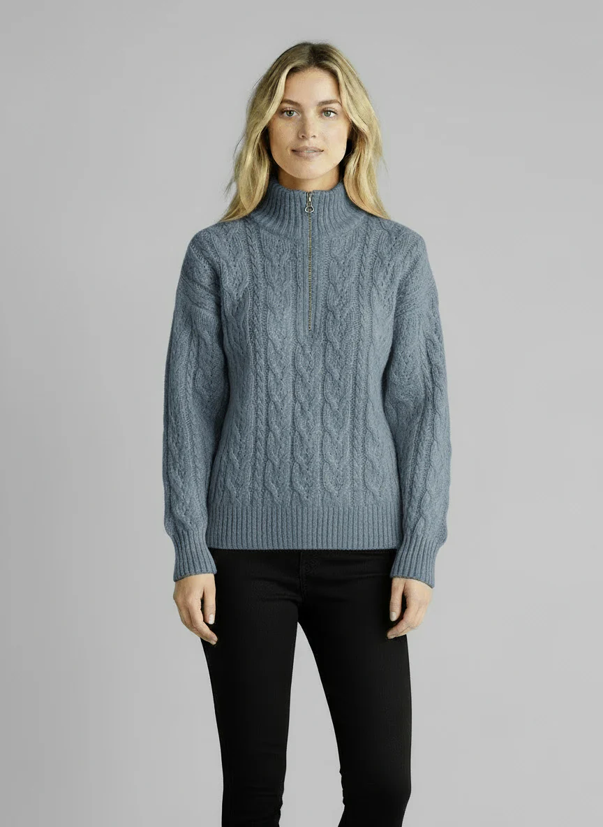 Amy Sweater with Zipper - Image 9