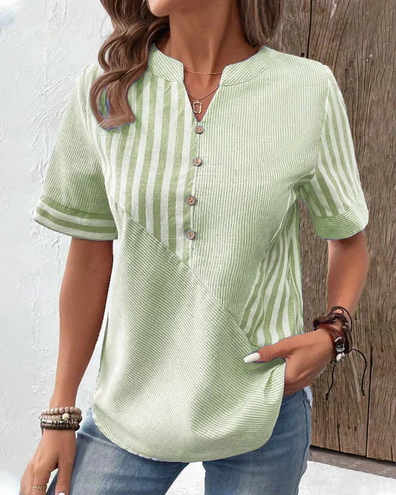 ANYA STRIPED BLOUSE - Image 2