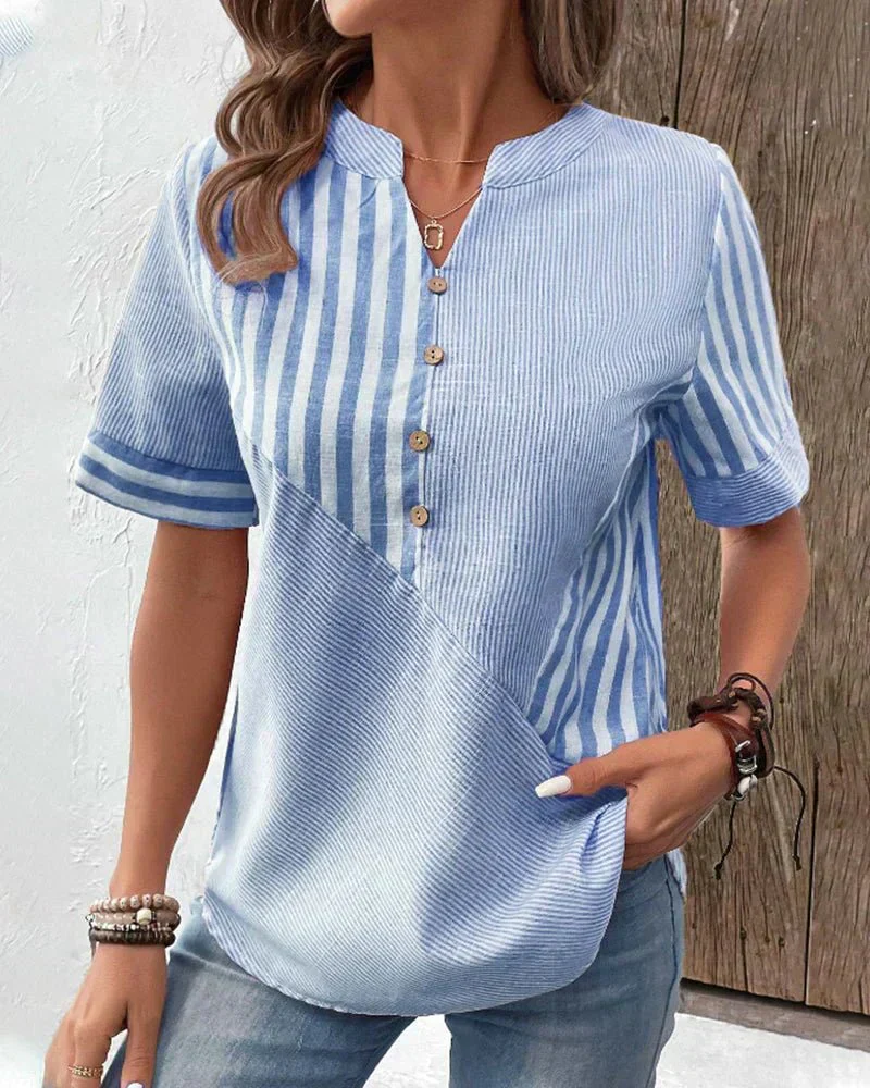 ANYA STRIPED BLOUSE - Image 3