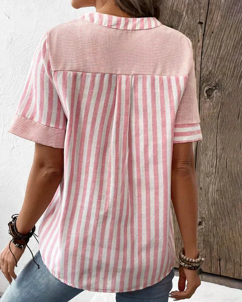 ANYA STRIPED BLOUSE - Image 4