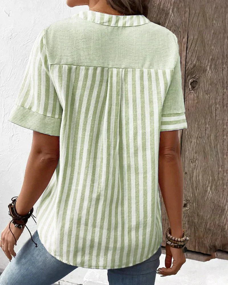 ANYA STRIPED BLOUSE - Image 7