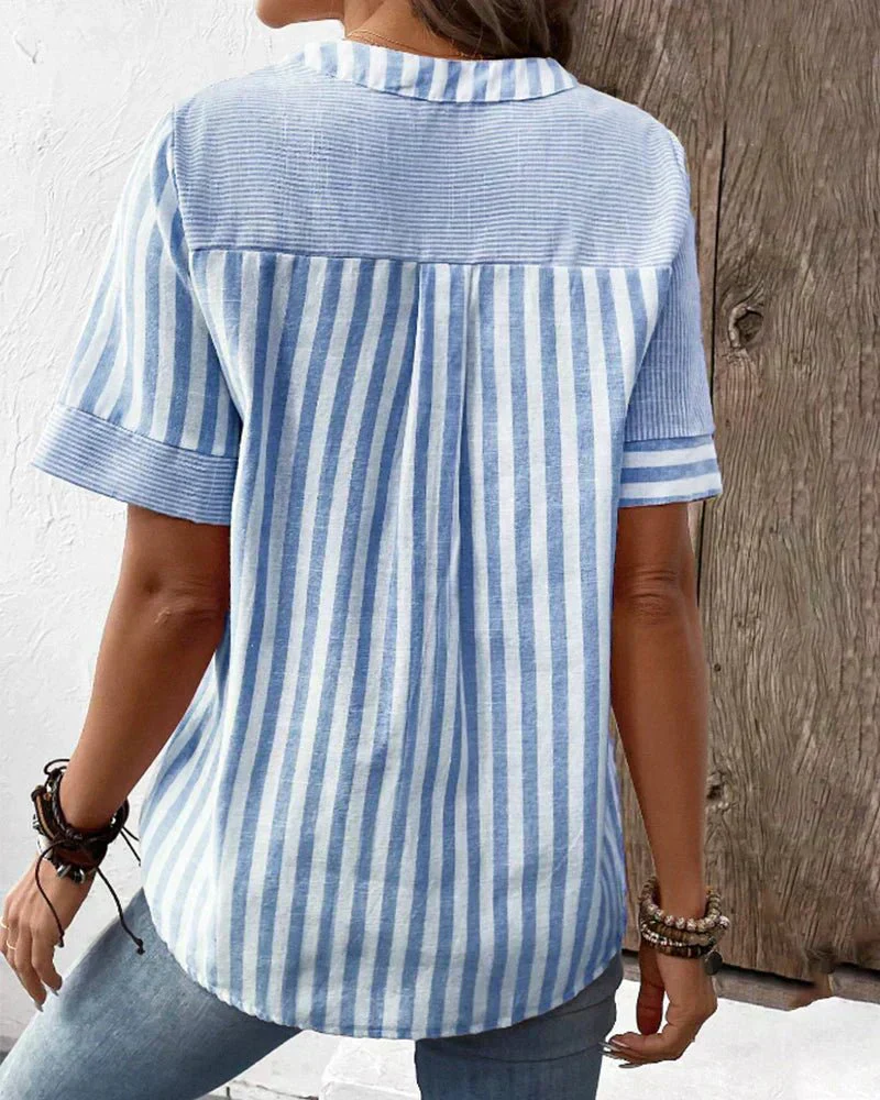 ANYA STRIPED BLOUSE - Image 9