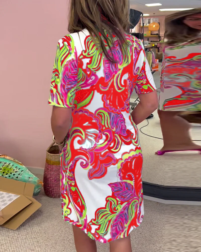 ARIA PRINTED SHIFT DRESS - Image 16