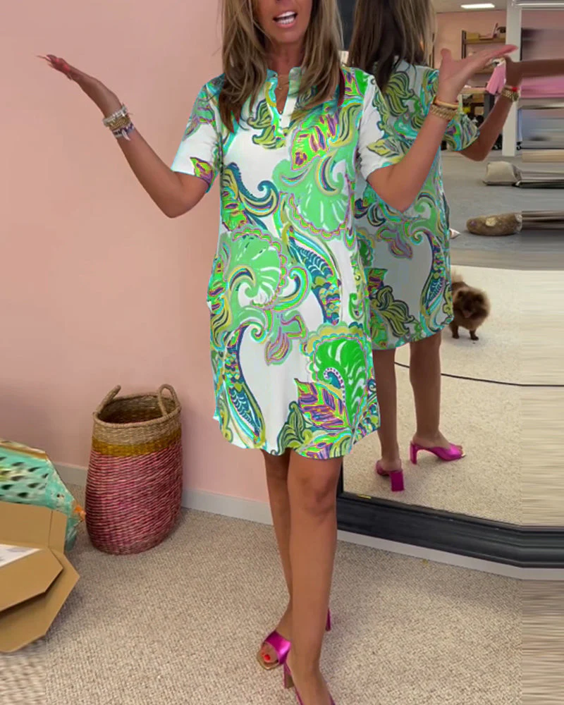 ARIA PRINTED SHIFT DRESS - Image 19