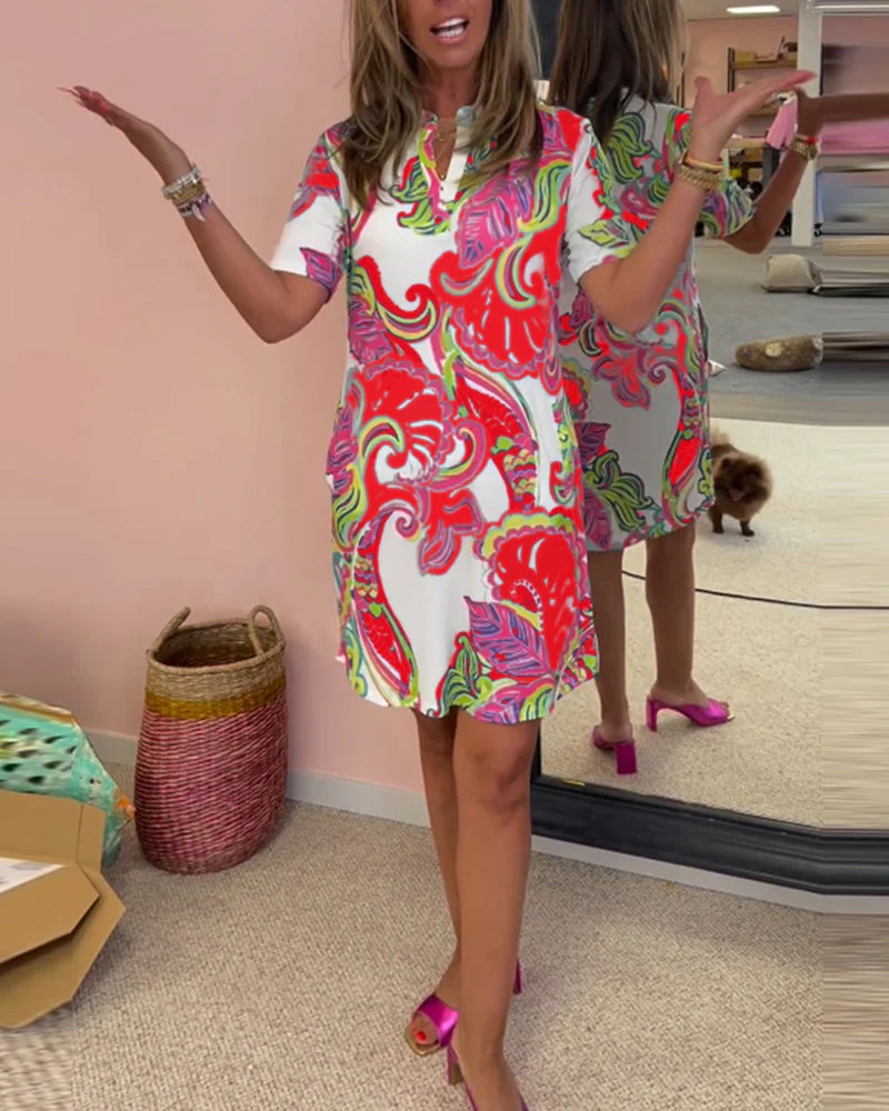 ARIA PRINTED SHIFT DRESS - Image 20