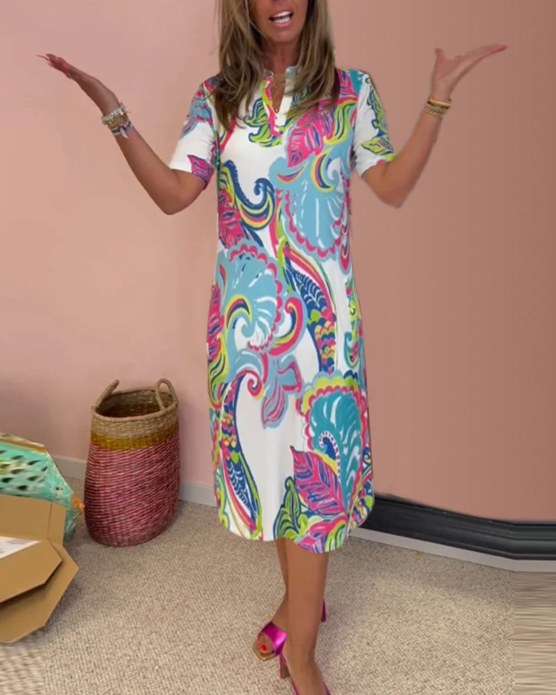 ARIA PRINTED SHIFT DRESS - Image 21