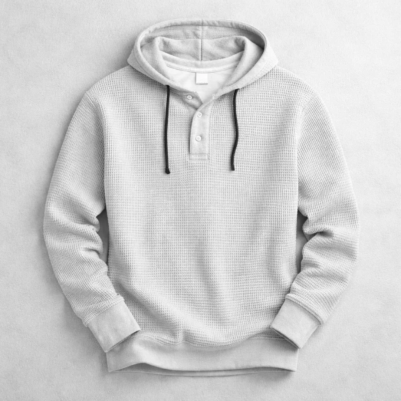 BROMLEY WAFFLE HOODIE - Image 2