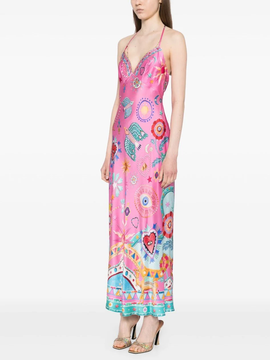 Chain Detail Slip Midi Dress - Image 2