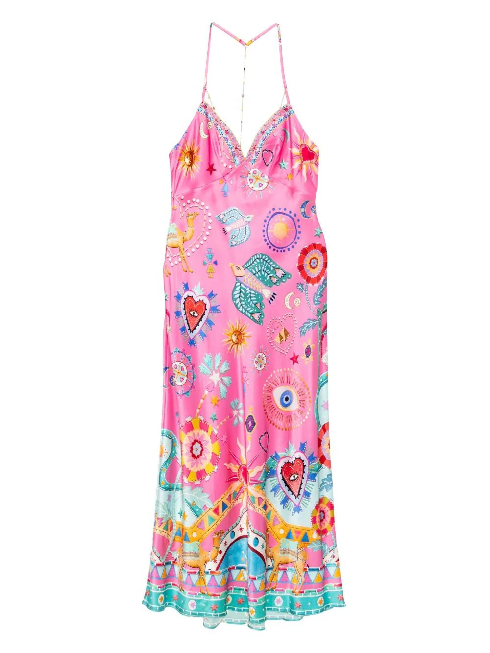 Chain Detail Slip Midi Dress - Image 3