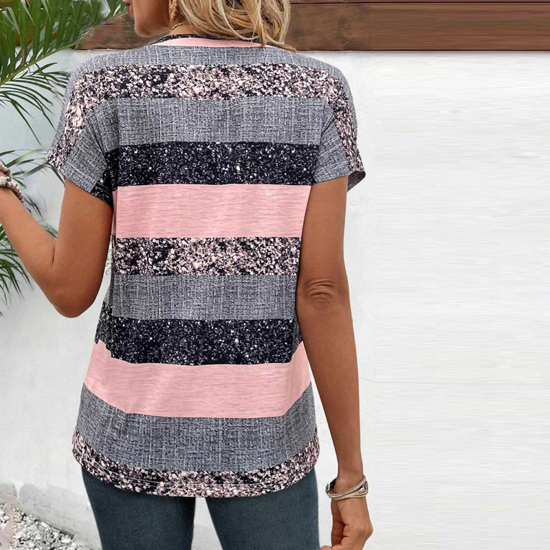 CLARA CASUAL STRIPED BLOUSE - Image 2