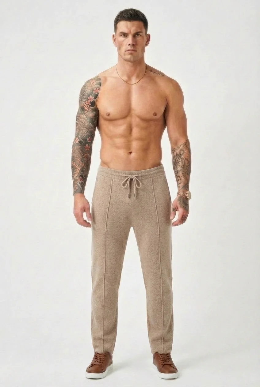 Cloud Merino Pants - Beige - Image 4