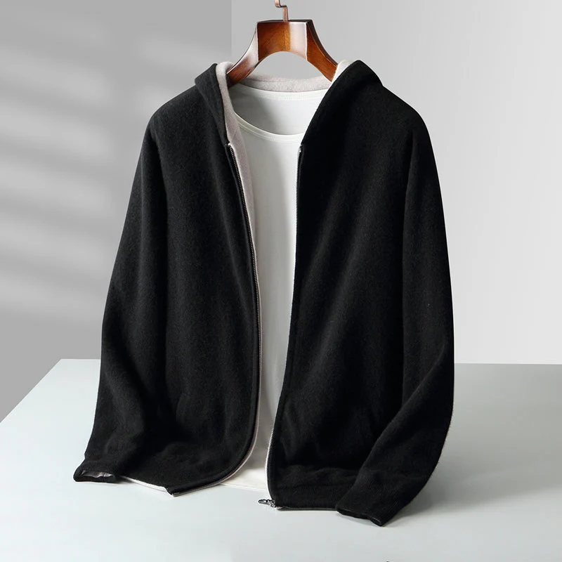 CYRUS REVERSIBLE CASHMERE HOODIE - Image 2