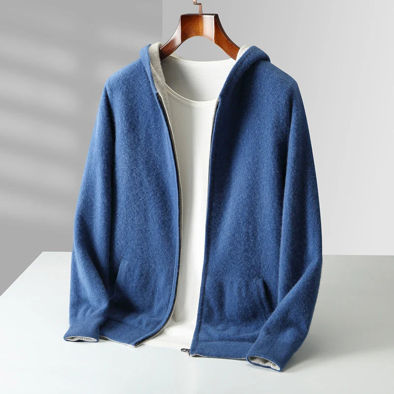 CYRUS REVERSIBLE CASHMERE HOODIE - Image 3