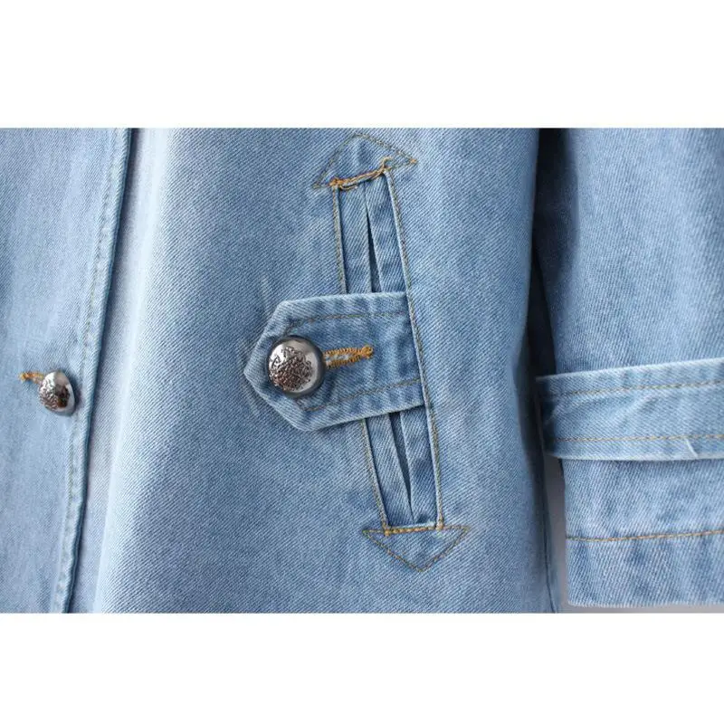 Everyday Denim Cape Coat - Image 3