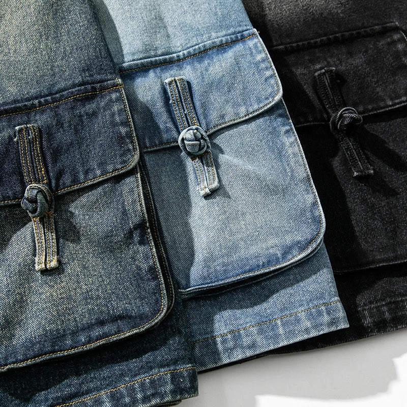 Vintage Wash Denim Kimono - Image 2