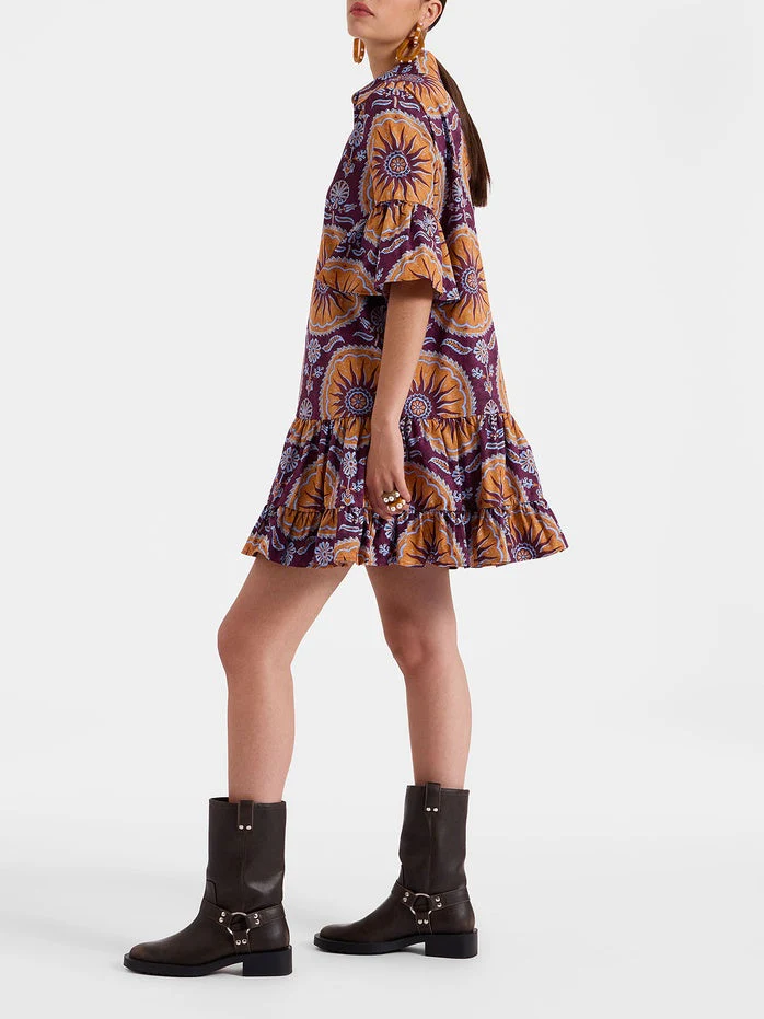 Dropped Waist Tiered Mini Dress - Image 3