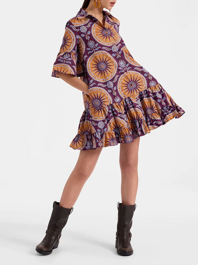 Dropped Waist Tiered Mini Dress - Image 4
