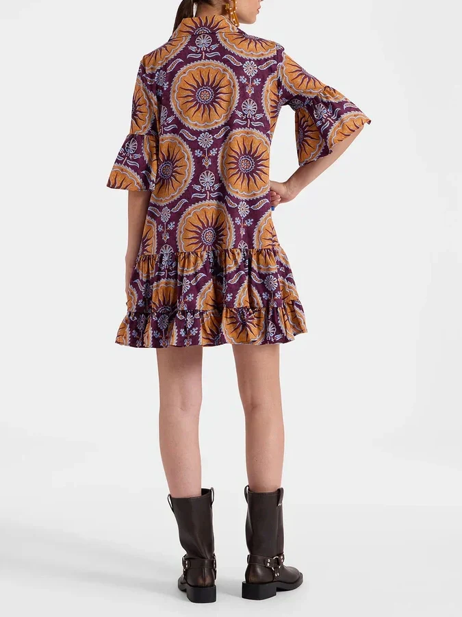 Dropped Waist Tiered Mini Dress - Image 5
