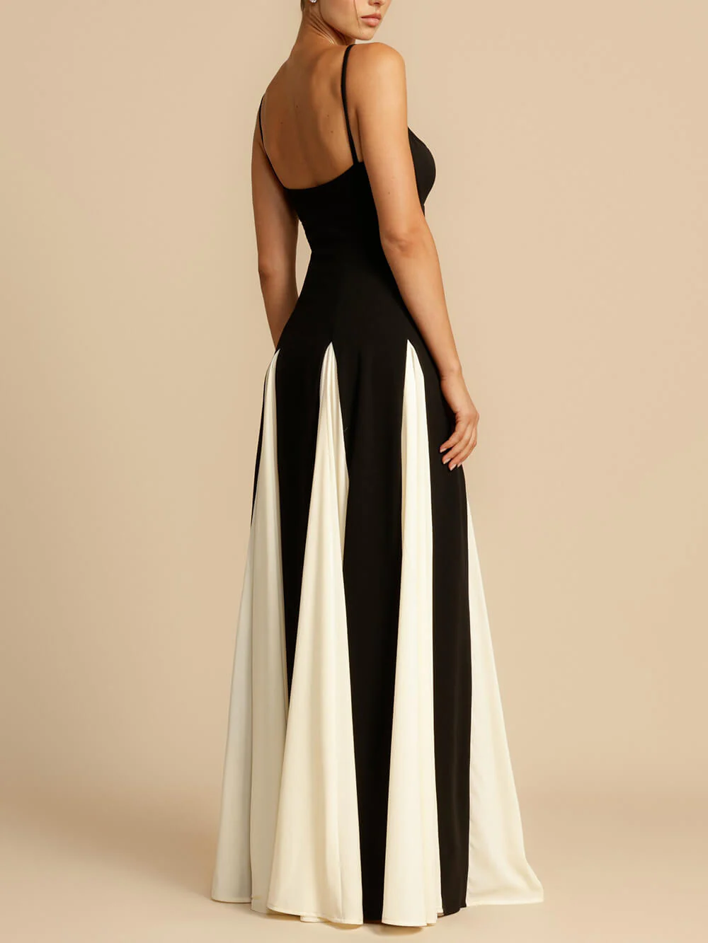Elegance Panelled Tulle A-line Slip Maxi Dress - Image 6