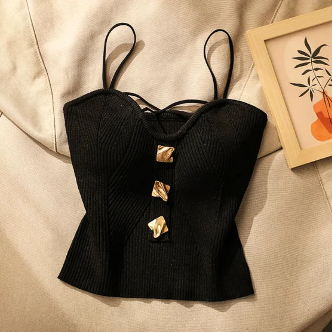 ELENA RIBBED CORSET TOP - Image 4
