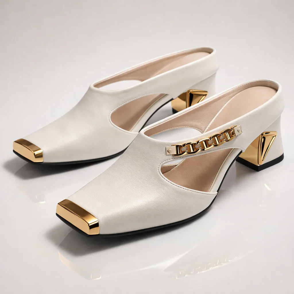 ELLIS GILDED BLOCK HEELS - Image 2