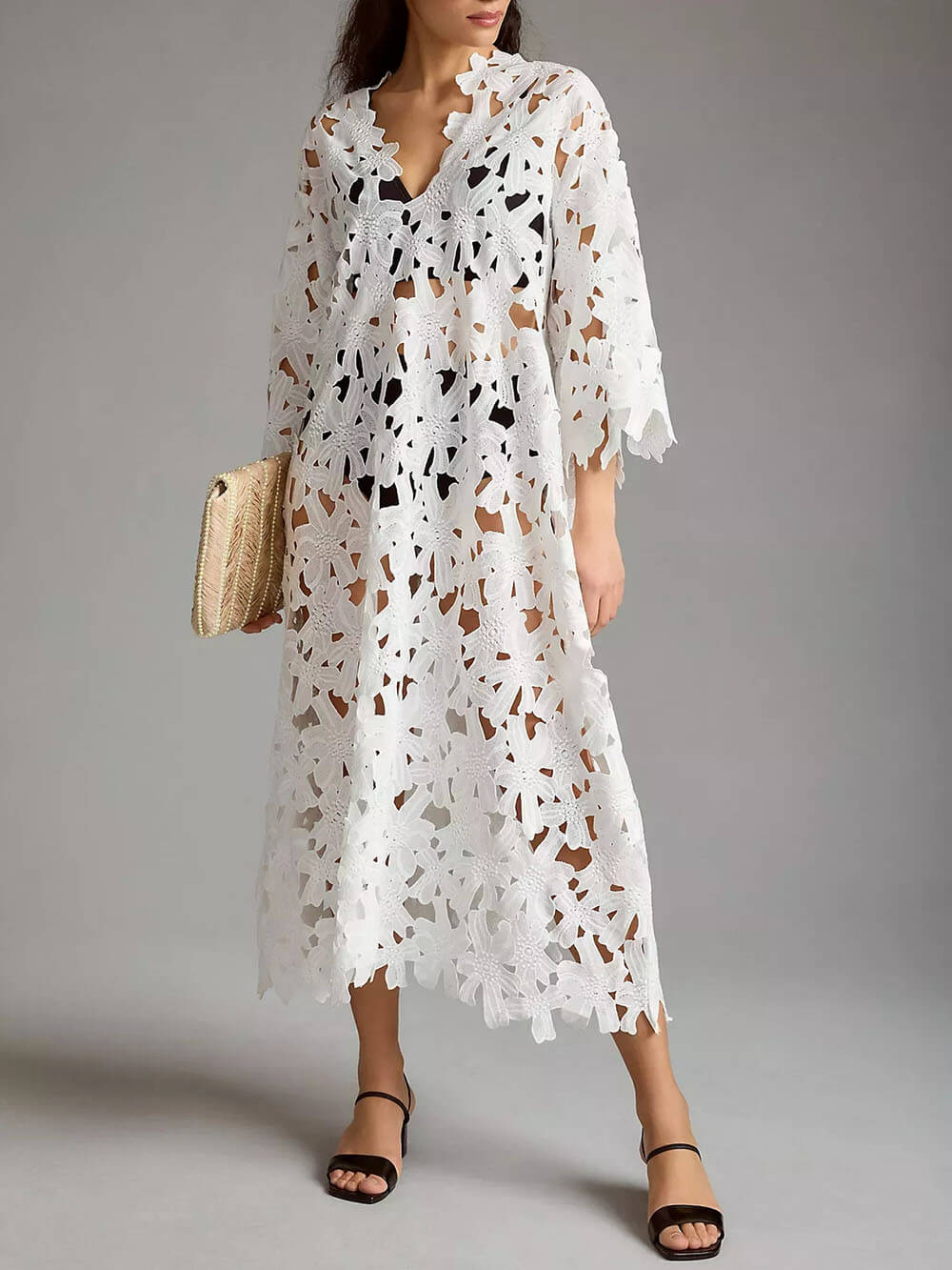 Cover Up Lace Beach Midi Dress - Image 2