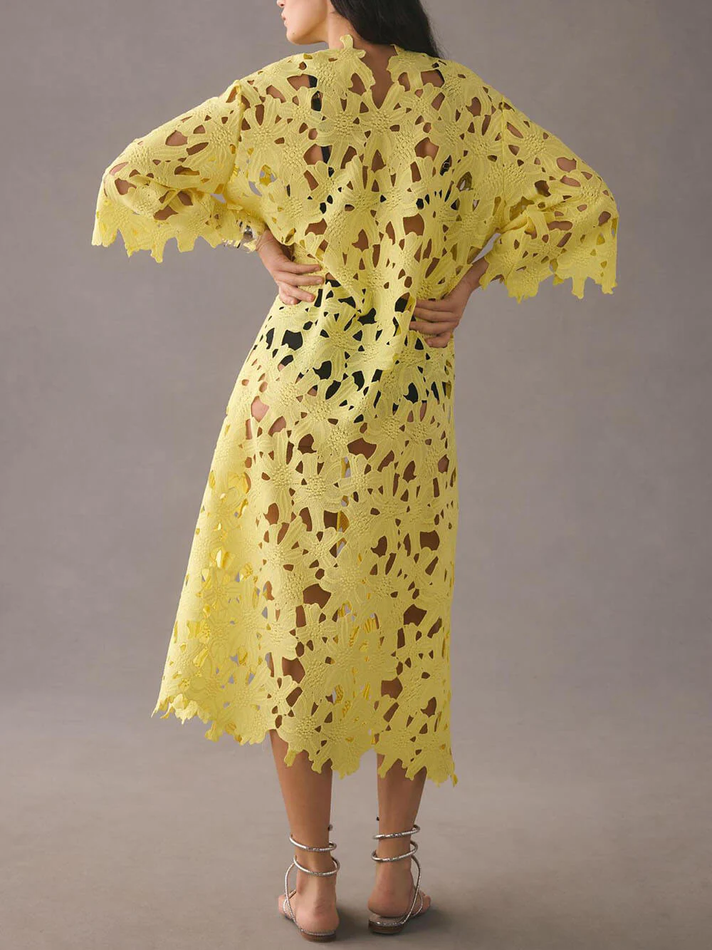 Cover Up Lace Beach Midi Dress - Image 5
