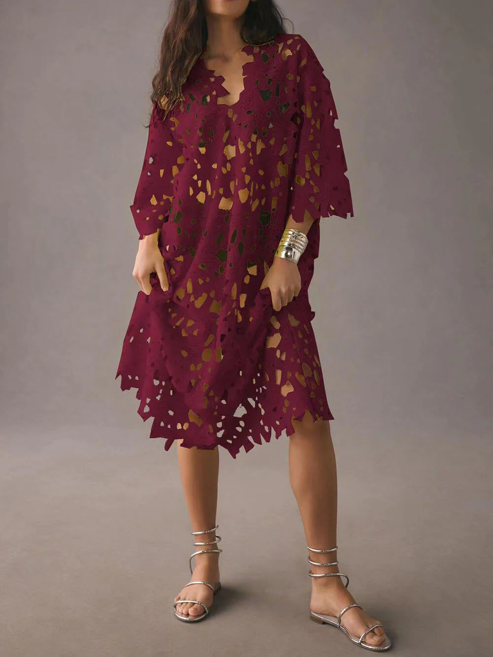 Cover Up Lace Beach Midi Dress - Image 7
