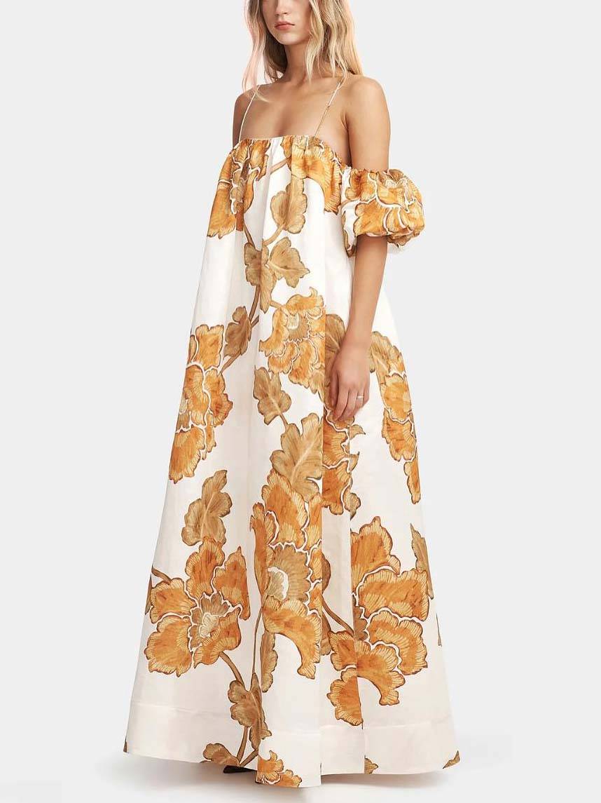 Floral Print Sling Dress - Image 3
