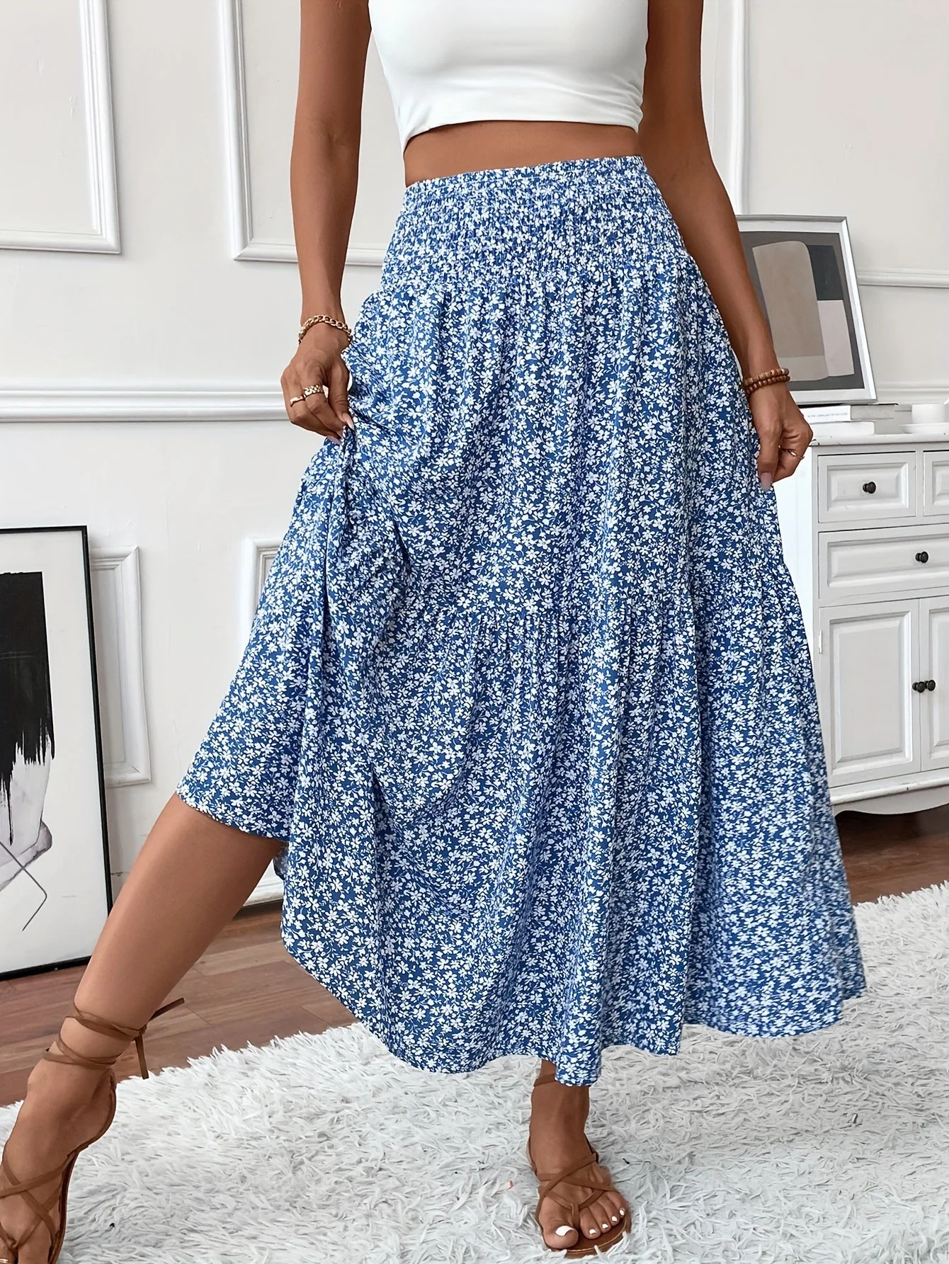 Elena Ditsy Floral Skirt - Image 11