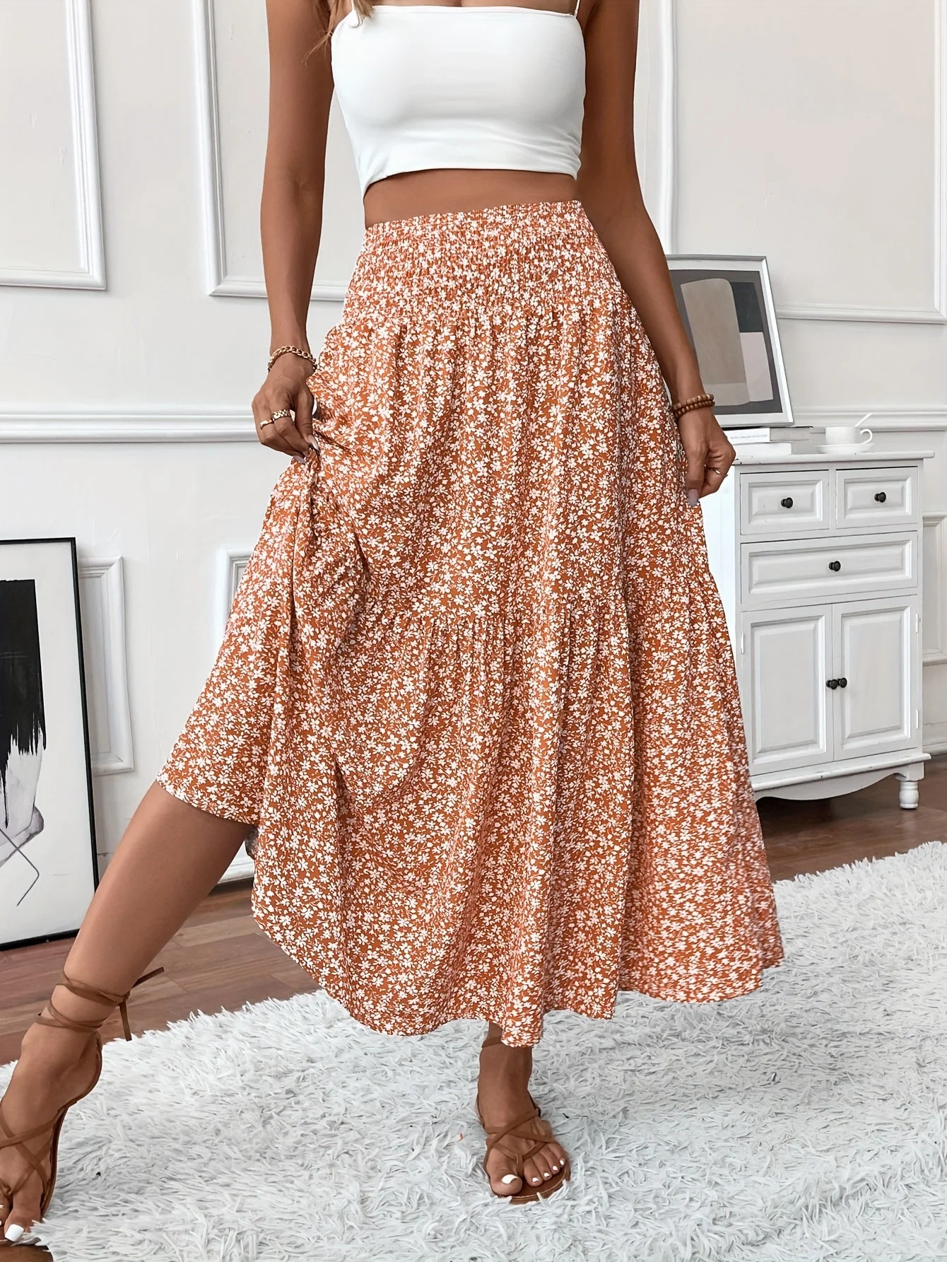 Elena Ditsy Floral Skirt - Image 5