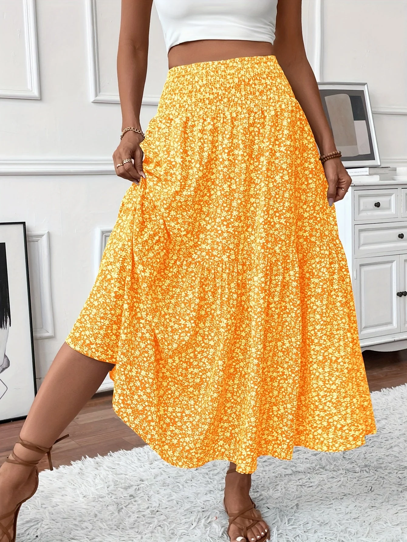 Elena Ditsy Floral Skirt - Image 6