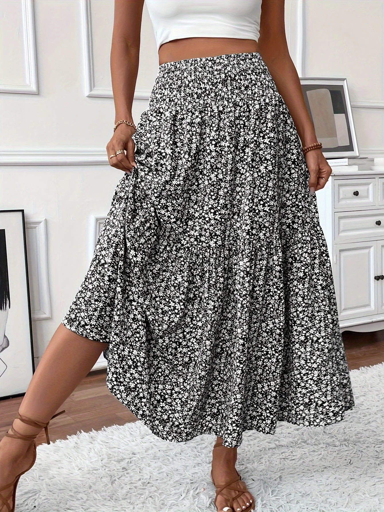 Elena Ditsy Floral Skirt - Image 7