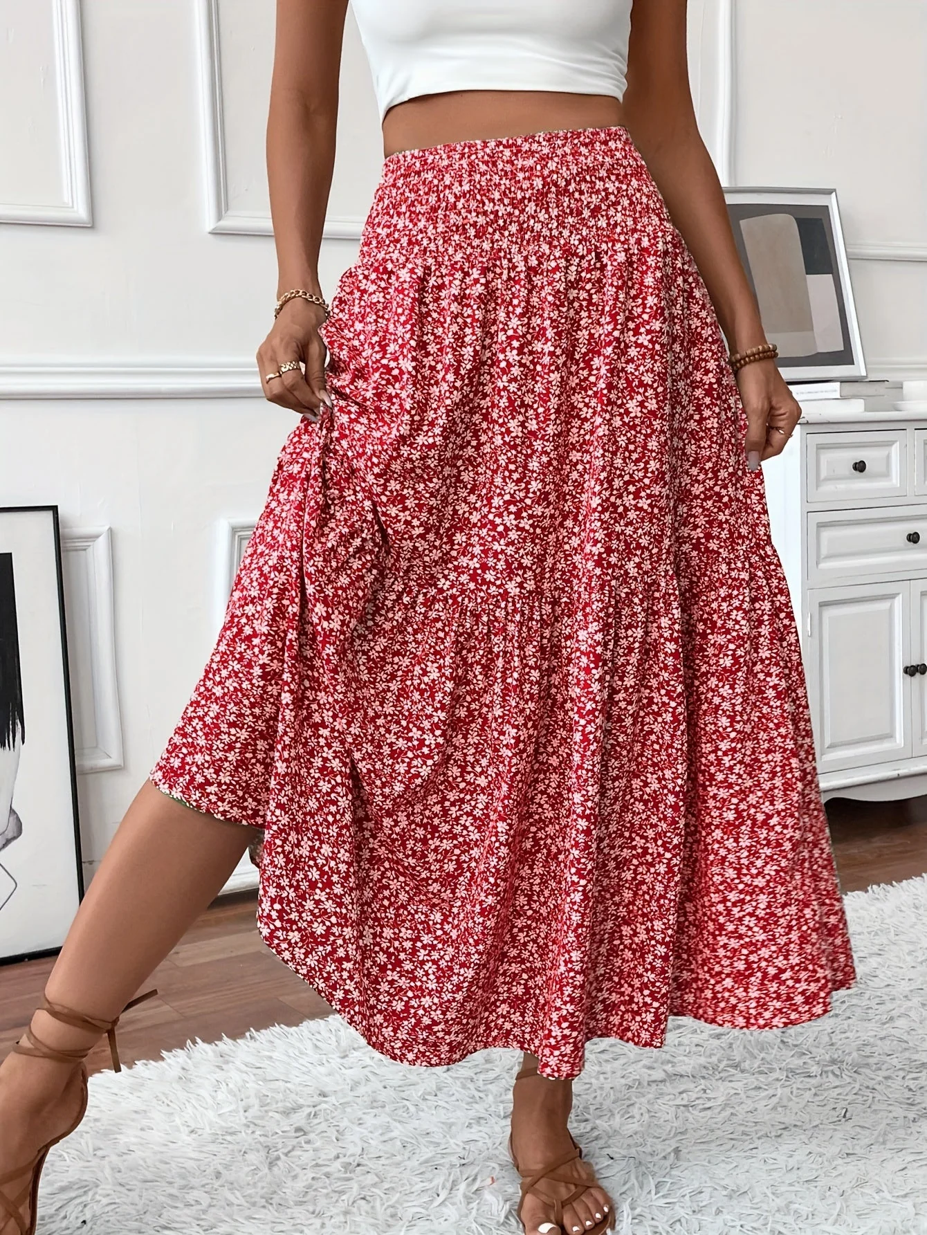 Elena Ditsy Floral Skirt - Image 8