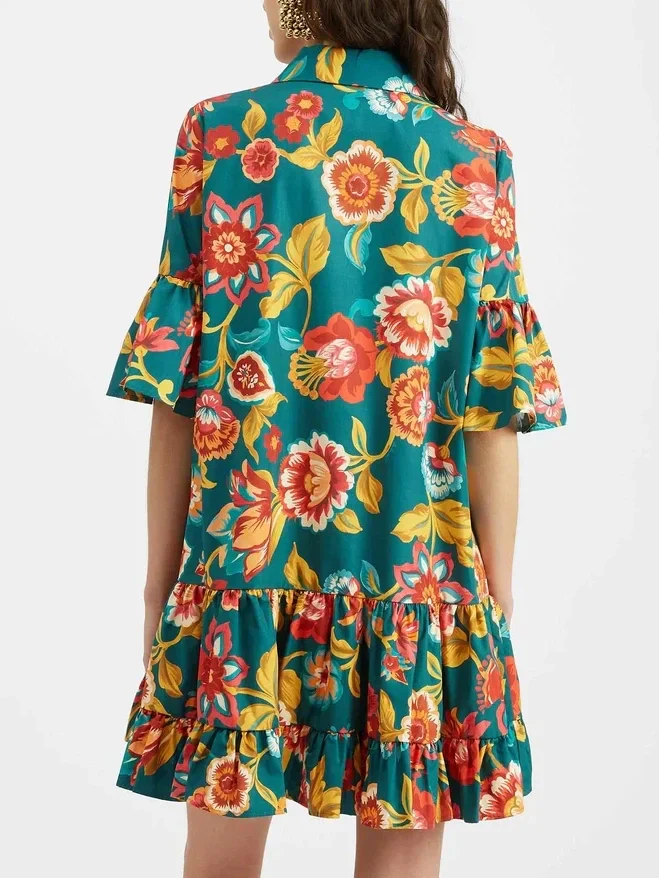 Grace Unique Flora Print Mini Dress - Image 3