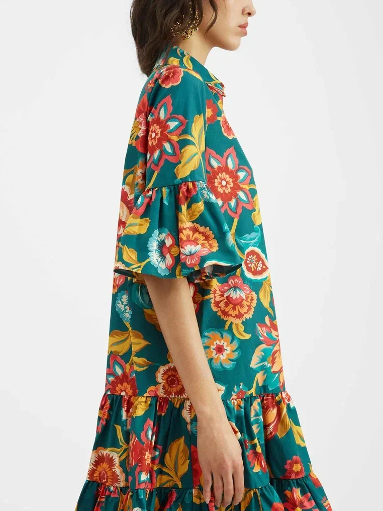 Grace Unique Flora Print Mini Dress - Image 4