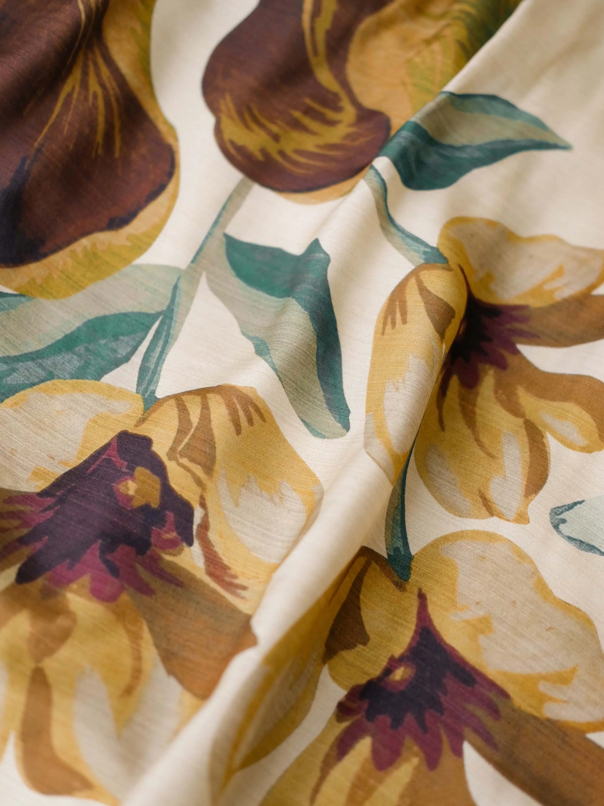 Hand—Drawn Botanical Motifs Maxi Dress - Image 3