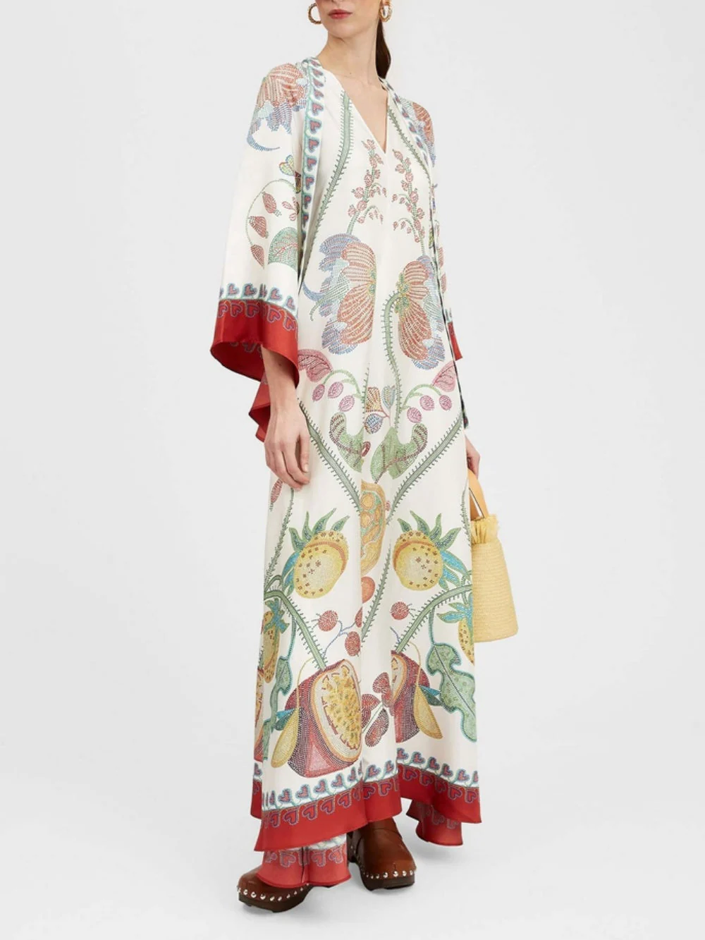 Hand-Placed Ebony Print Maxi Dress - Image 3