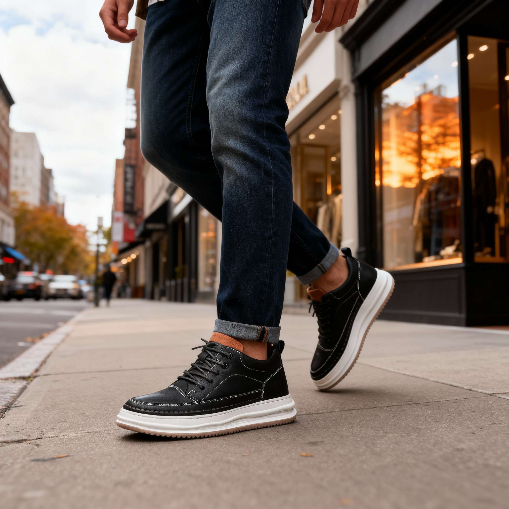 HENRY BLAKE LEATHER SNEAKERS - Image 8