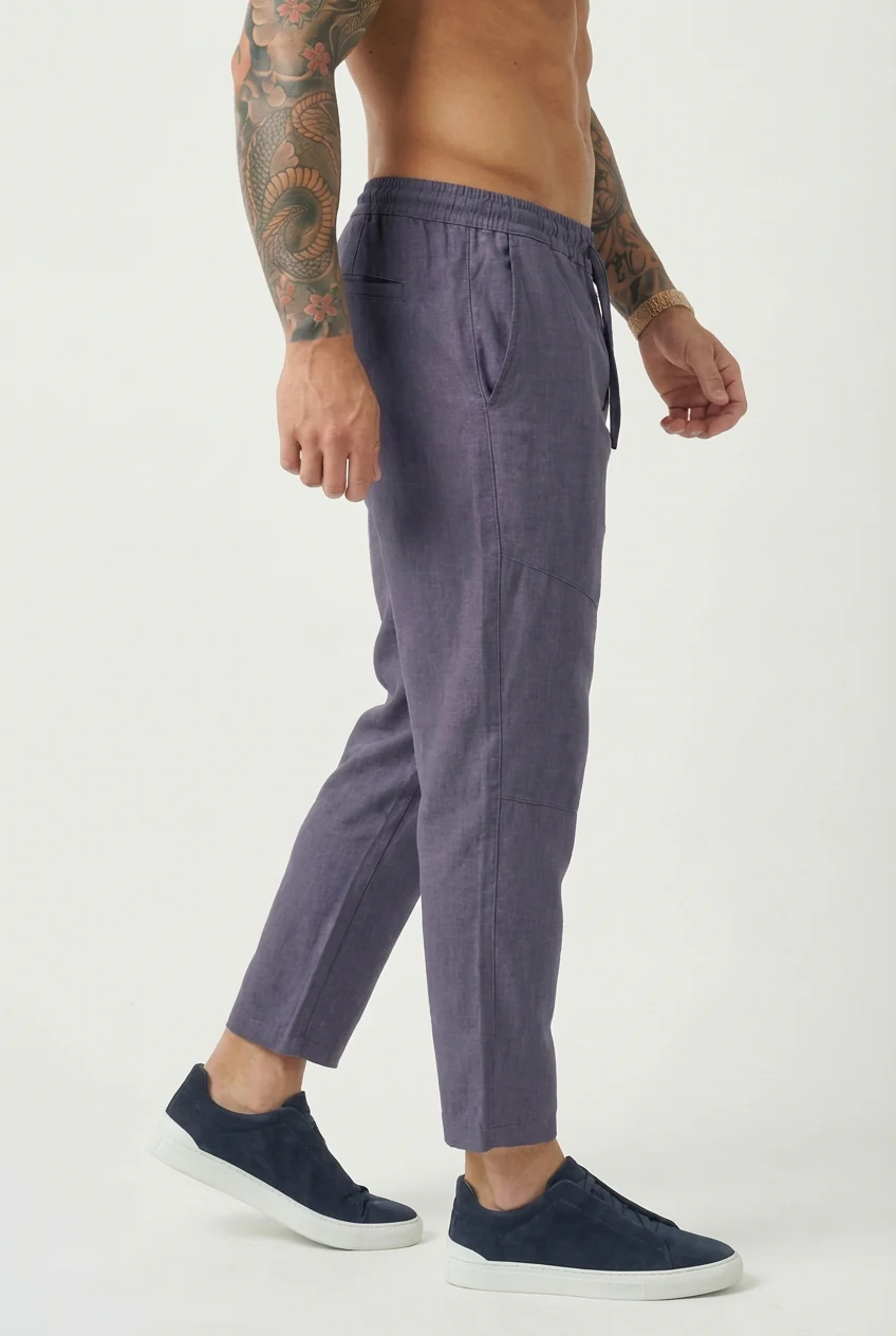 Kyoto Linen Cropped Pants