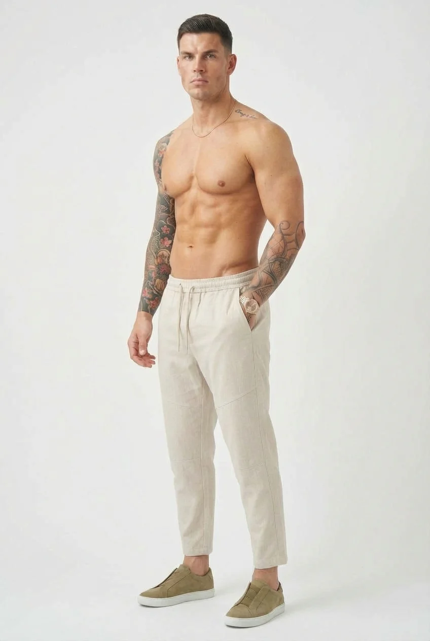 Kyoto Linen Cropped Pants - Image 5