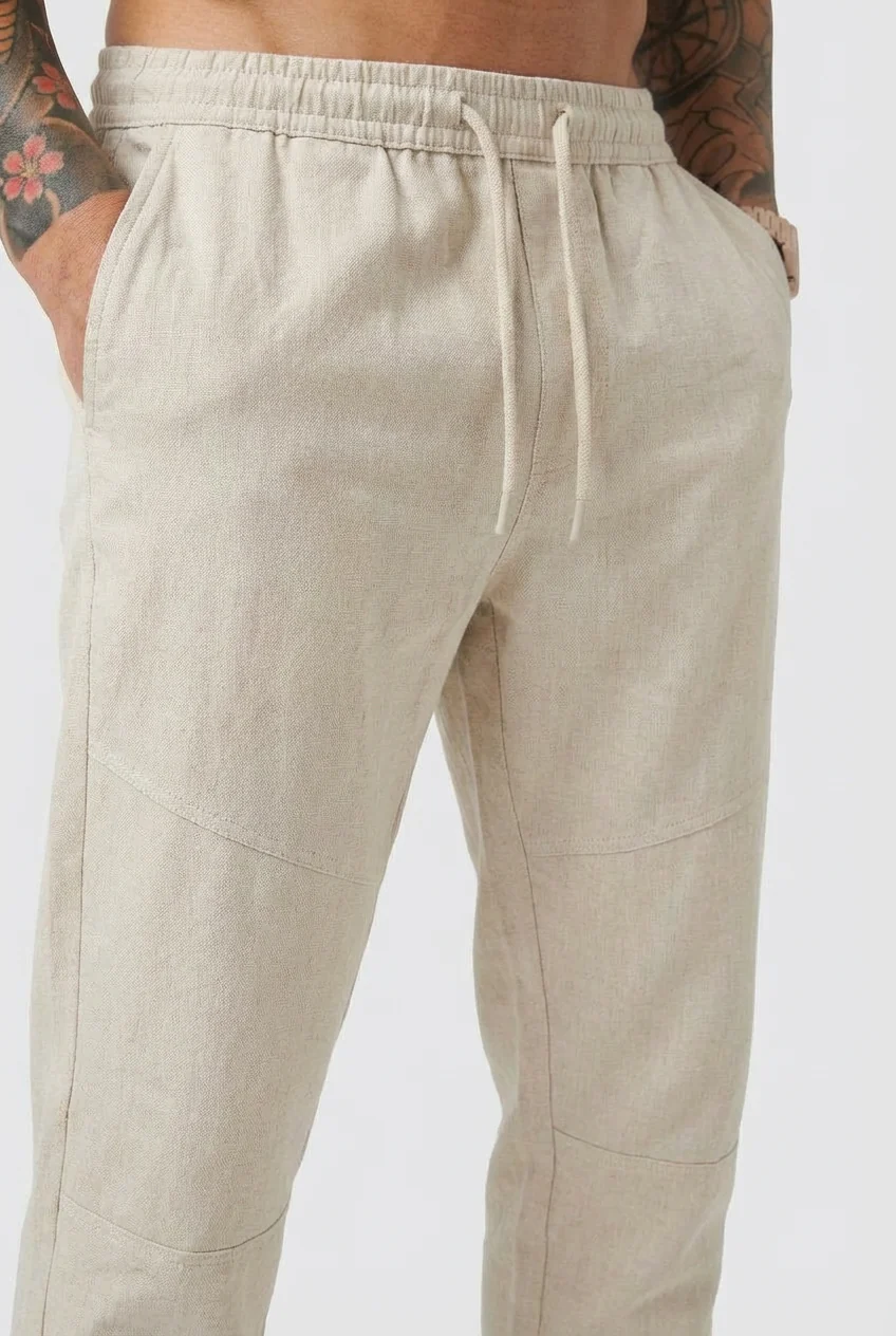 Kyoto Linen Cropped Pants - Image 6