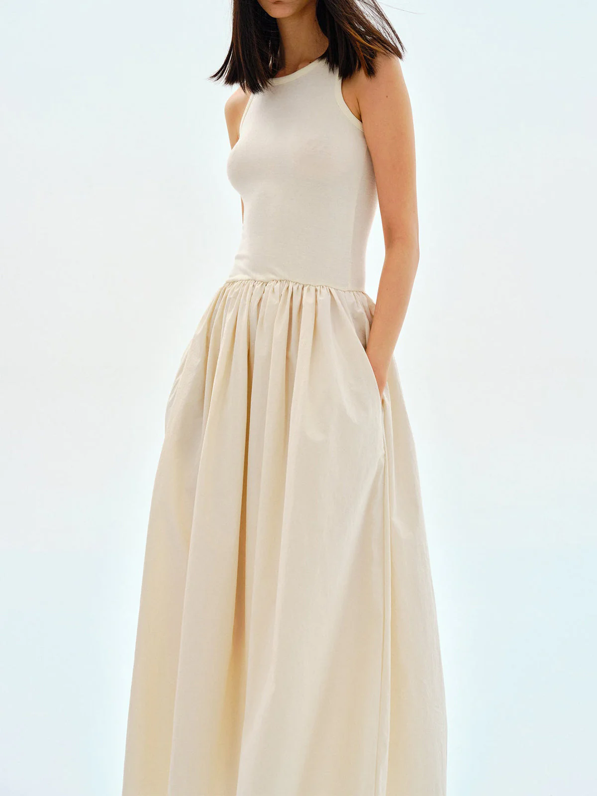Leisure Crew Neck Long Dress - Image 10
