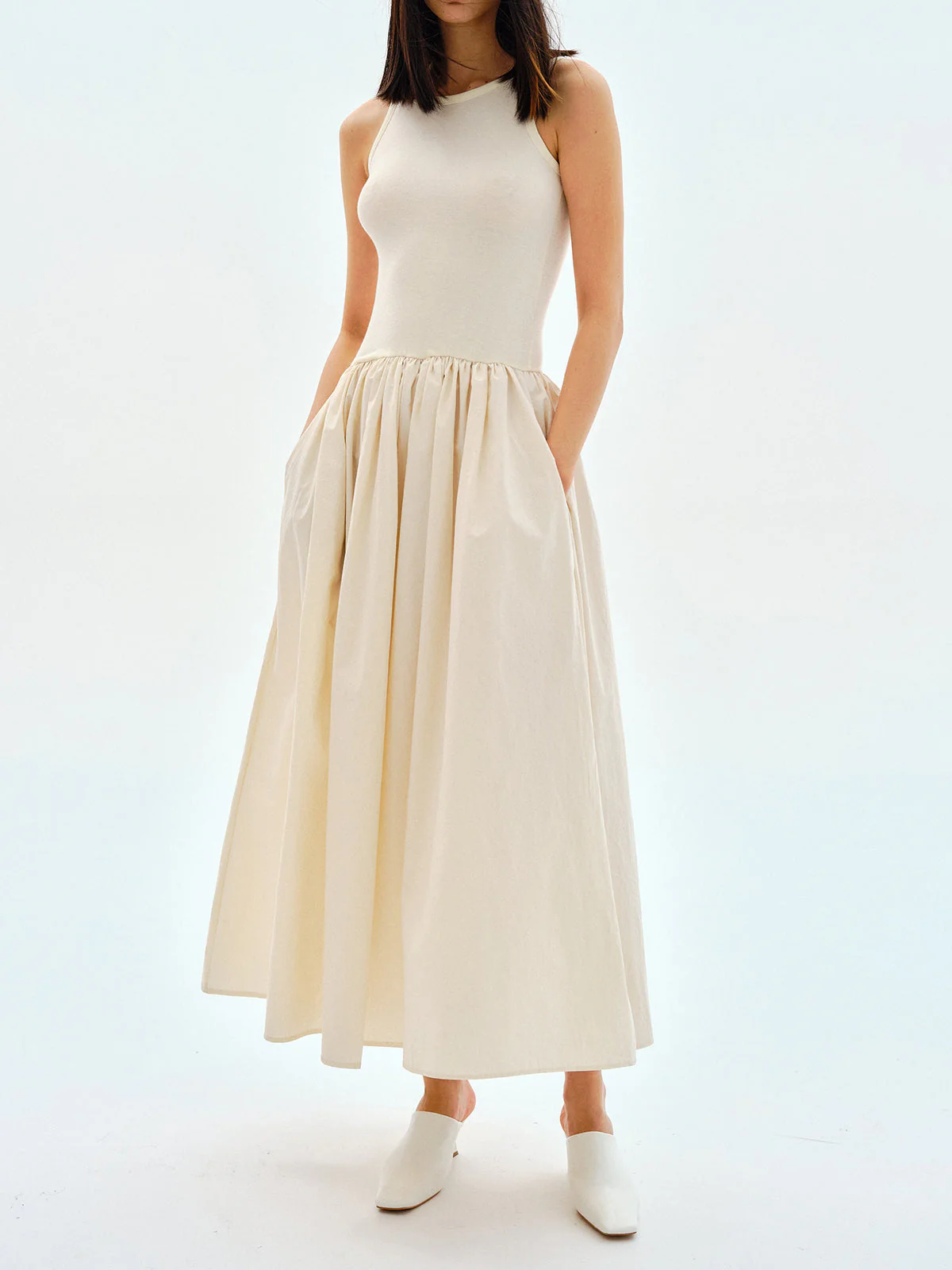 Leisure Crew Neck Long Dress - Image 13