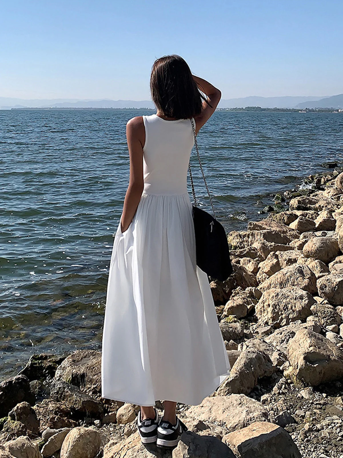 Leisure Crew Neck Long Dress - Image 2