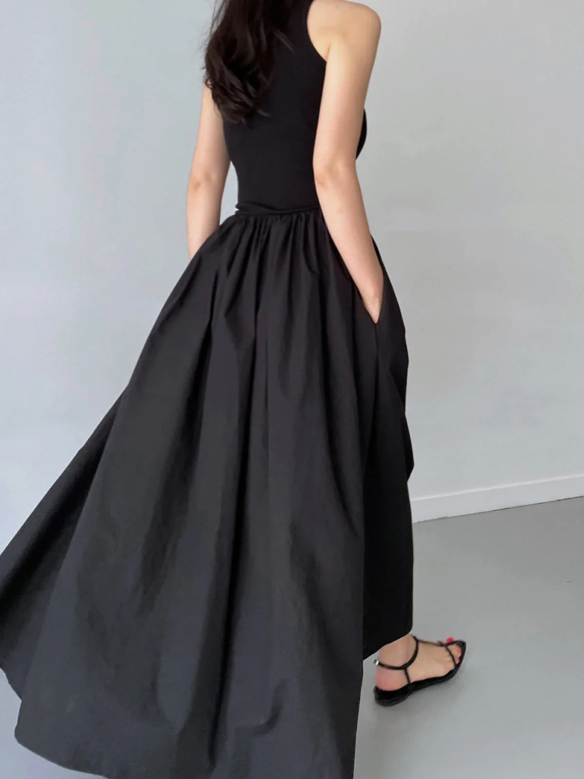Leisure Crew Neck Long Dress - Image 5