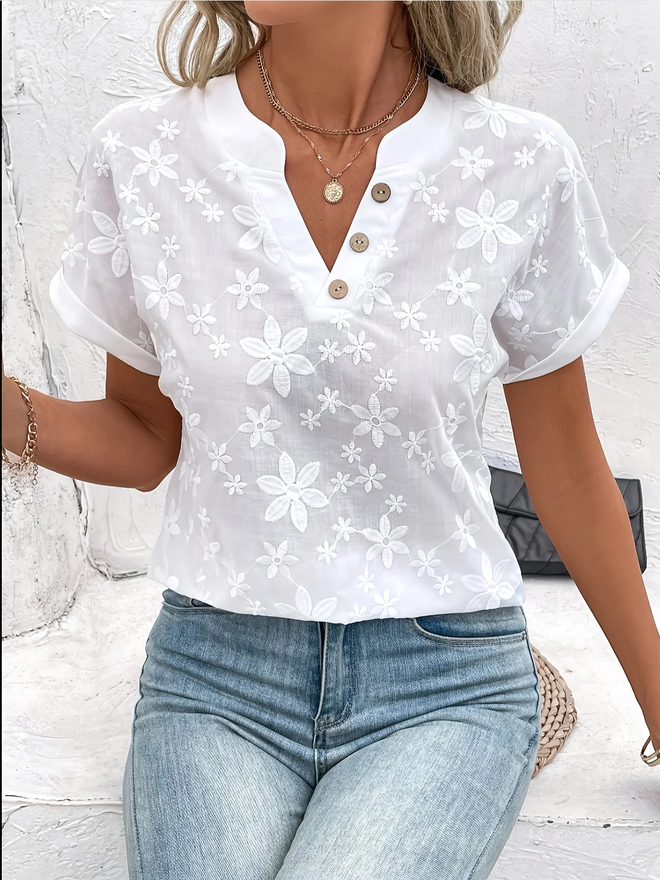 Liana Floral Draped Blouse - Image 2